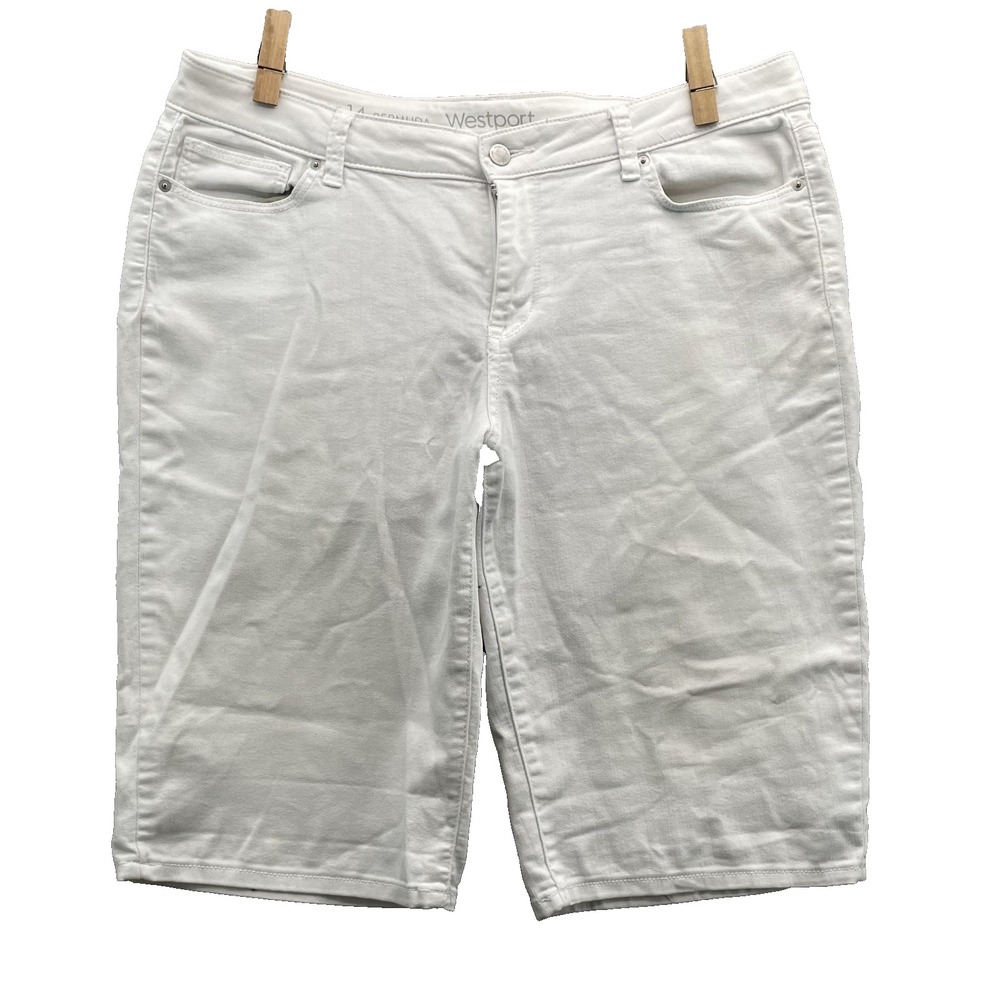 Westport Bermuda Shorts Women's 14 White Hiking Outdoor Preppy Academia Coastal
